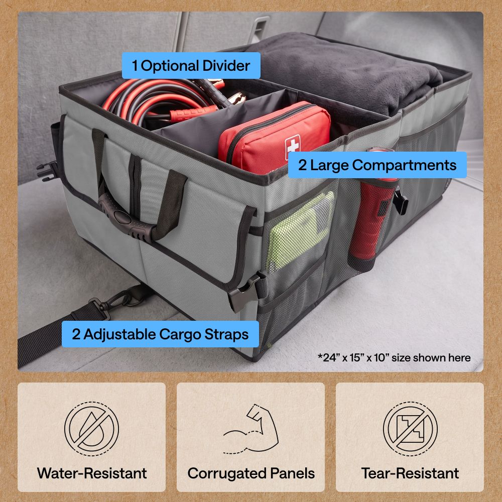 Trunk Organizer Gorilla Grip Gray ICONS