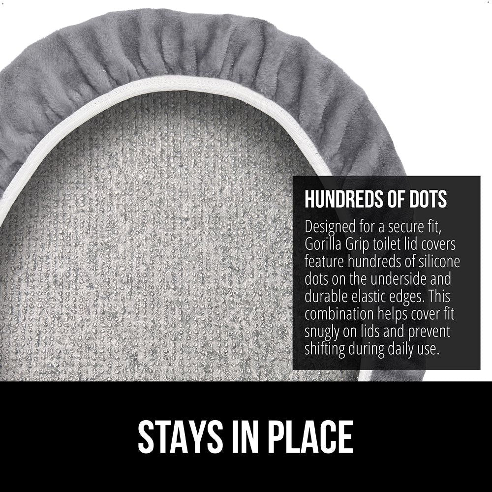 Toilet Lid Cover Gorilla Grip Graphite STORY