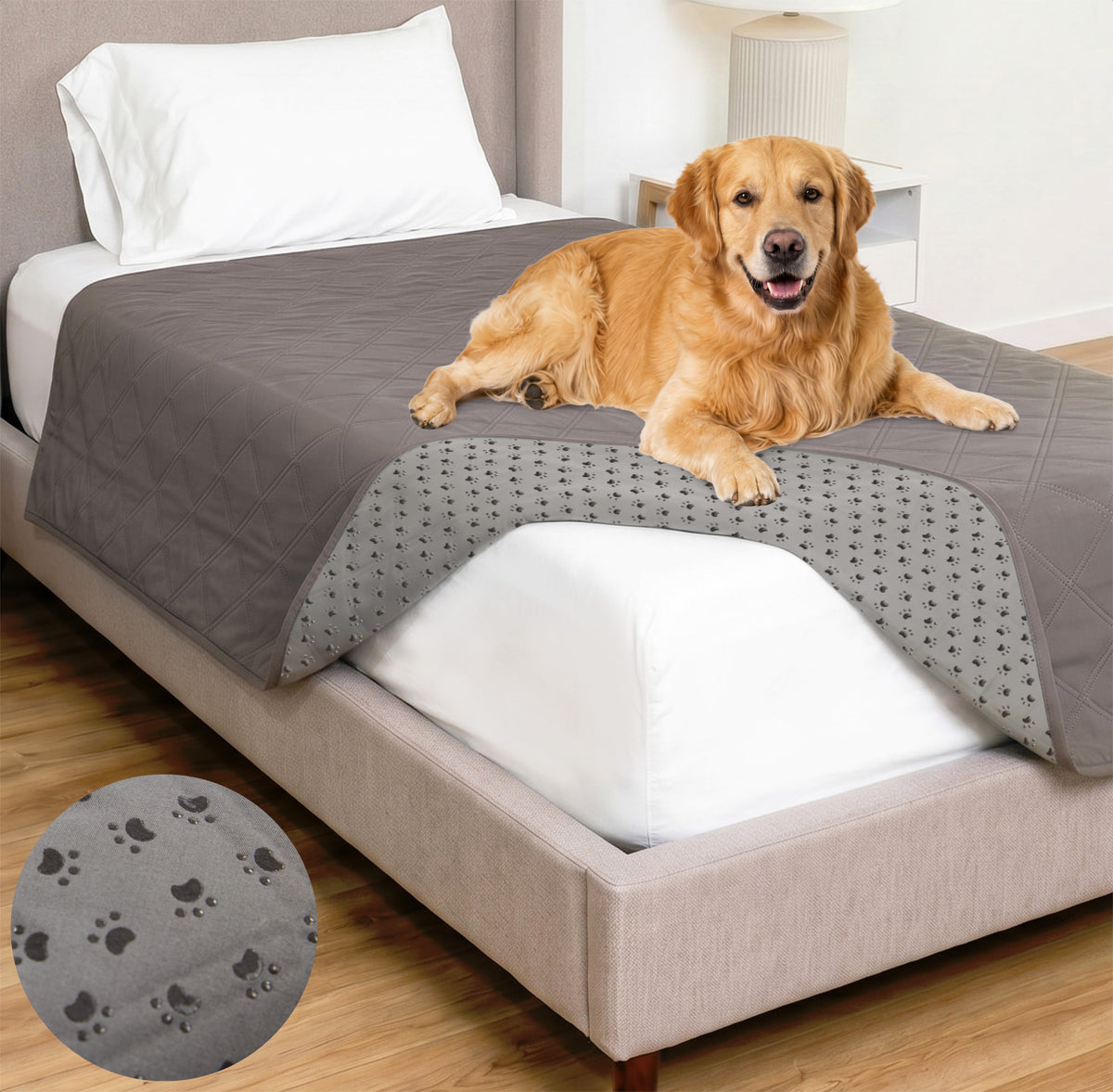 Waterproof Pet Blanket Gorilla Grip Charcoal