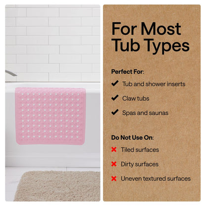 Bath Mat Gorilla Grip Light Pink Opaque Comparison