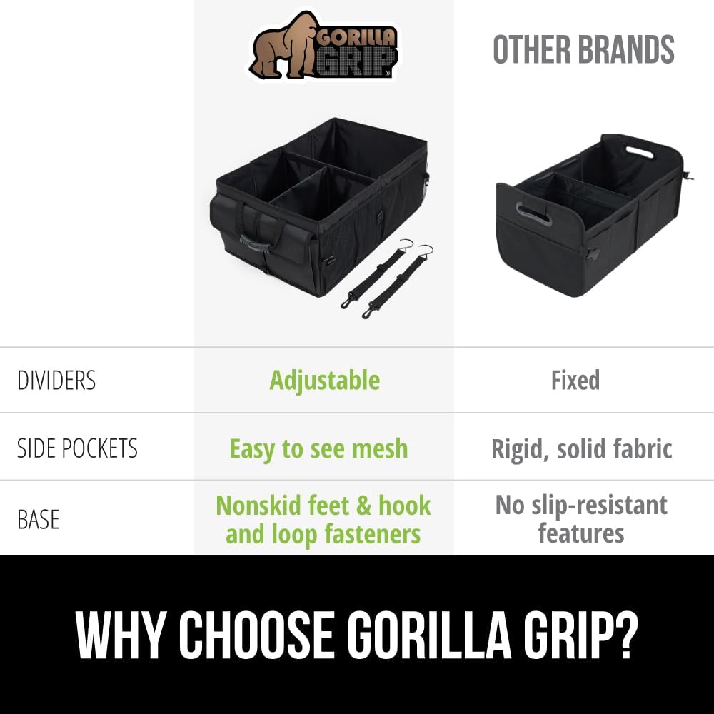 Gorilla Grip  Large Capacity Sturdy Trunk Storage Organizer