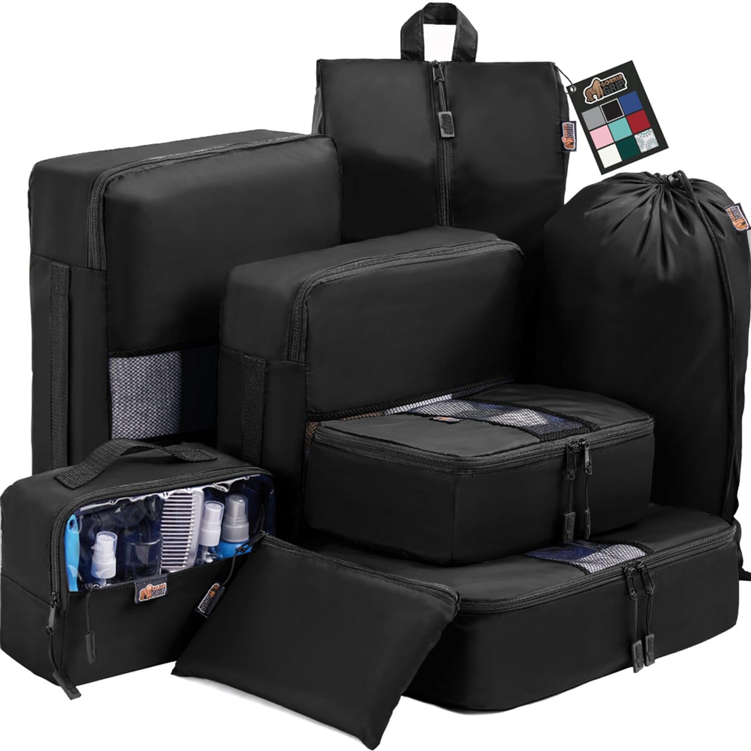 6pc. Travel Luggage Set, Packing Bags, Space Saver Cubes System, Durable  Pac Organiser.