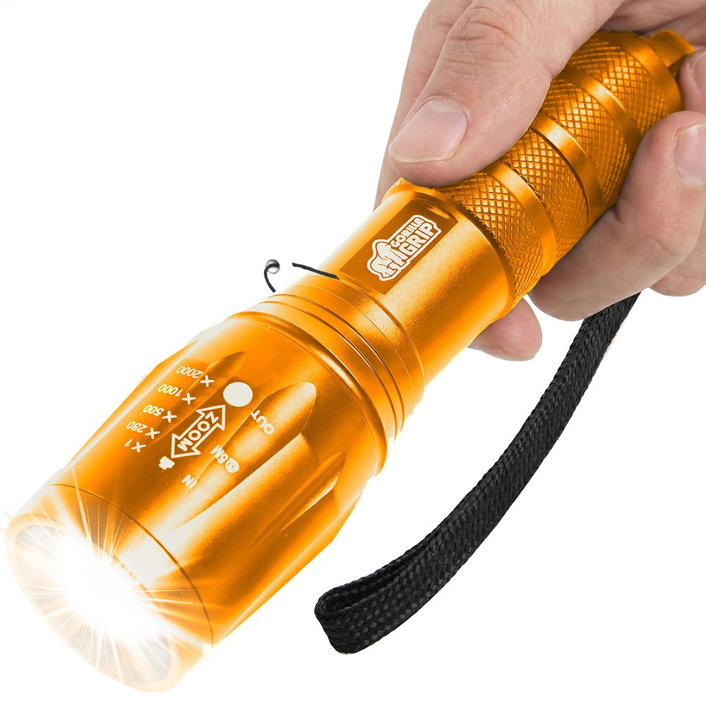 Compact Flashlight Gorilla Grip Yellow Gold 1 Pack