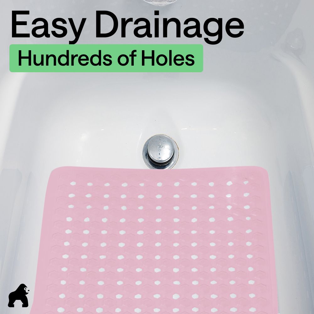 Bath Mat Gorilla Grip Light Pink Opaque Lifestyle