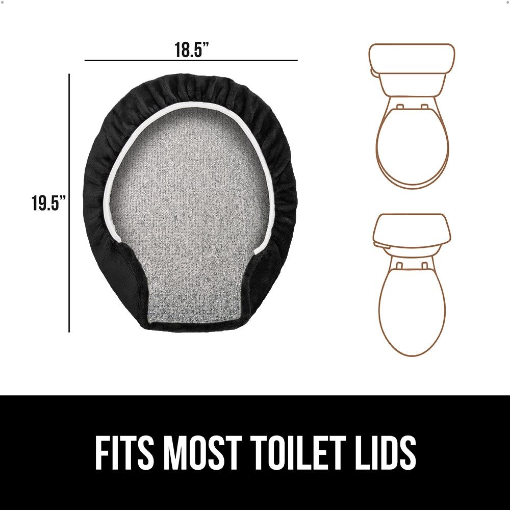 Toilet Lid Cover Gorilla Grip Black ICONS2