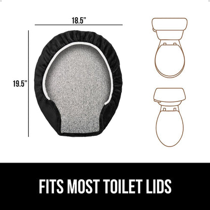 Toilet Lid Cover Gorilla Grip Black ICONS2