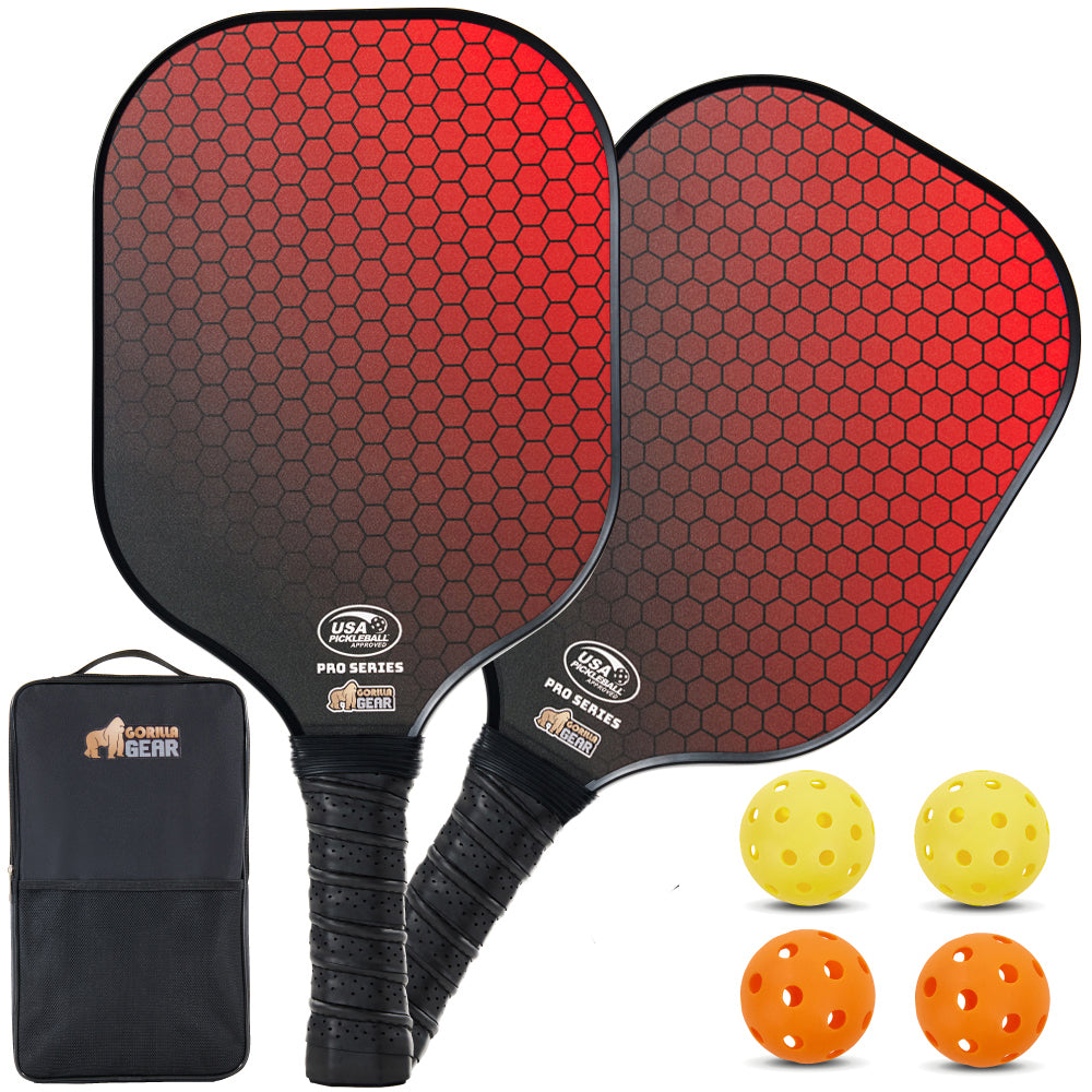 Pickleball Set  Gorilla Grip Red 2 Pack 