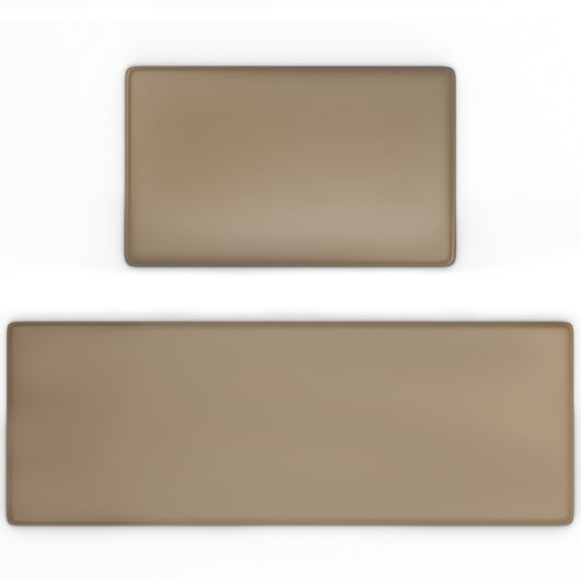 Set of 2 Anti Fatigue Mats Gorilla Grip Beige 17" x 29" + 17" x 59" x 1/2"