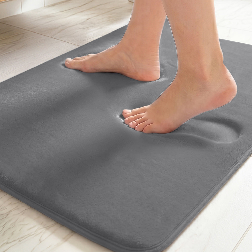 Memory Foam Bath Mat Gorilla Grip Graphite 30" x 20"