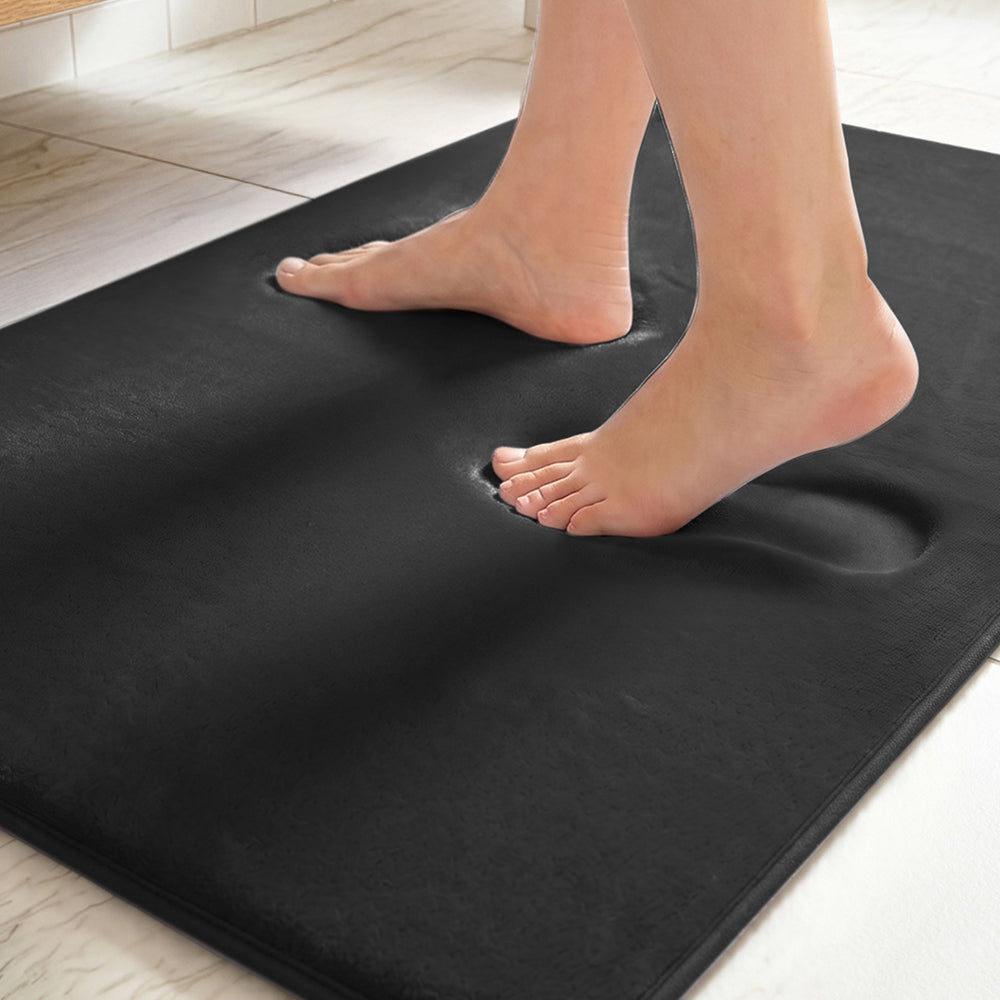 Memory Foam Bath Mat Gorilla Grip Black 36" x 24"