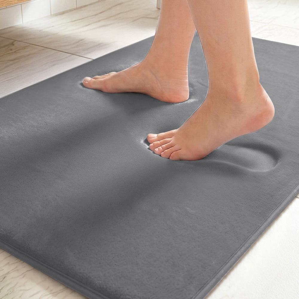 Memory Foam Bath Mat Gorilla Grip Graphite 36" x 24"