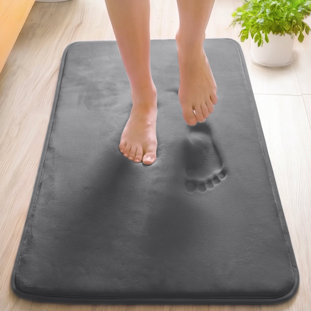 Memory Foam Bath Mat Gorilla Grip Graphite 42" x 24"