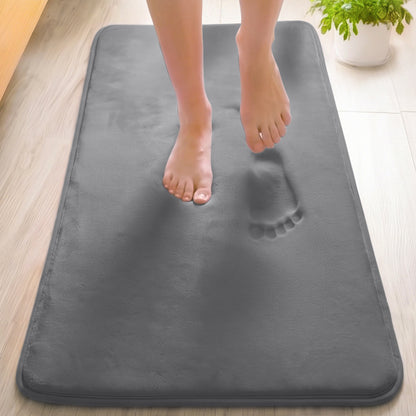 Memory Foam Bath Mat Gorilla Grip Graphite 48" x 24"