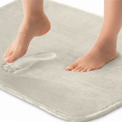 Memory Foam Bath Mat  Gorilla Grip Champagne 24" x 17" 