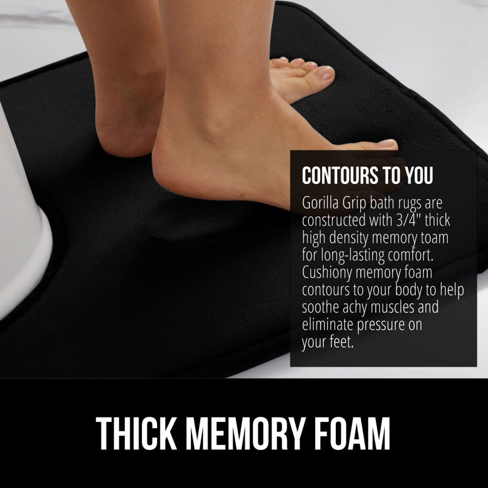 Bath Rug Memory Contour Gorilla Grip