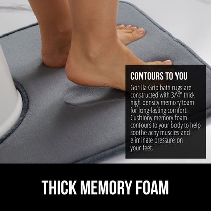 Bath Rug Memory Contour Gorilla Grip