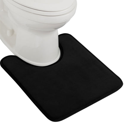 Bath Rug Memory Contour Gorilla Grip Black Oval