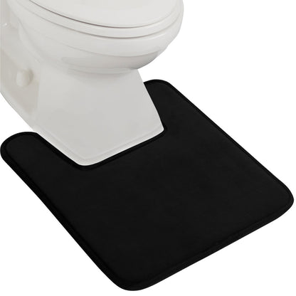 Bath Rug Memory Contour Gorilla Grip Black Square