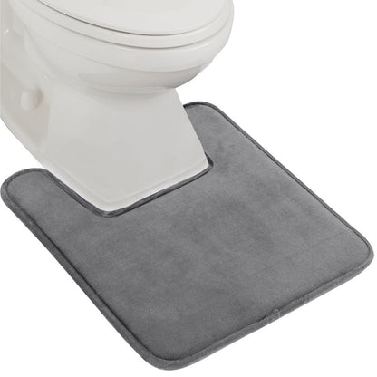 Bath Rug Memory Contour Gorilla Grip Graphite Square