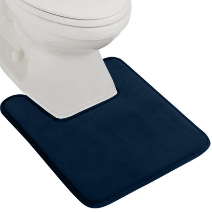 Bath Rug Memory Contour Gorilla Grip Navy Square