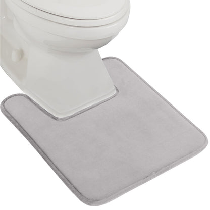 Bath Rug Memory Contour Gorilla Grip Soft Gray Square