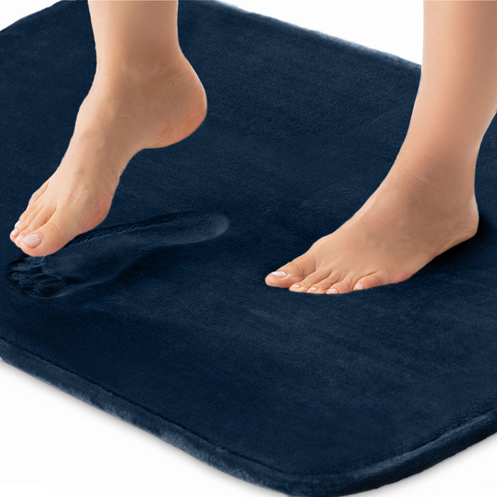 Memory Foam Bath Mat  Gorilla Grip Navy 24" x 17" 