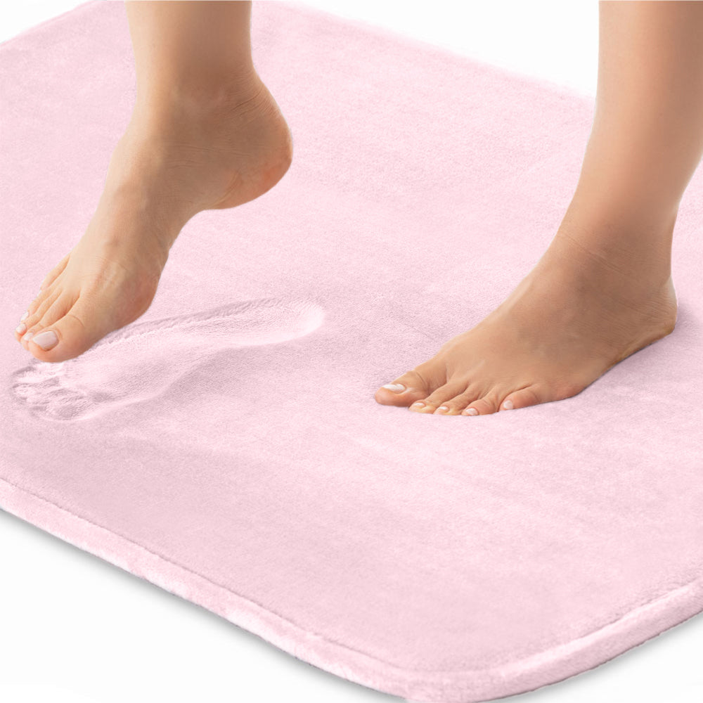 Memory Foam Bath Mat  Gorilla Grip Pink 24" x 17" 