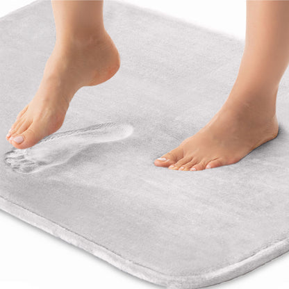 Memory Foam Bath Mat  Gorilla Grip Soft Gray 24" x 17" 