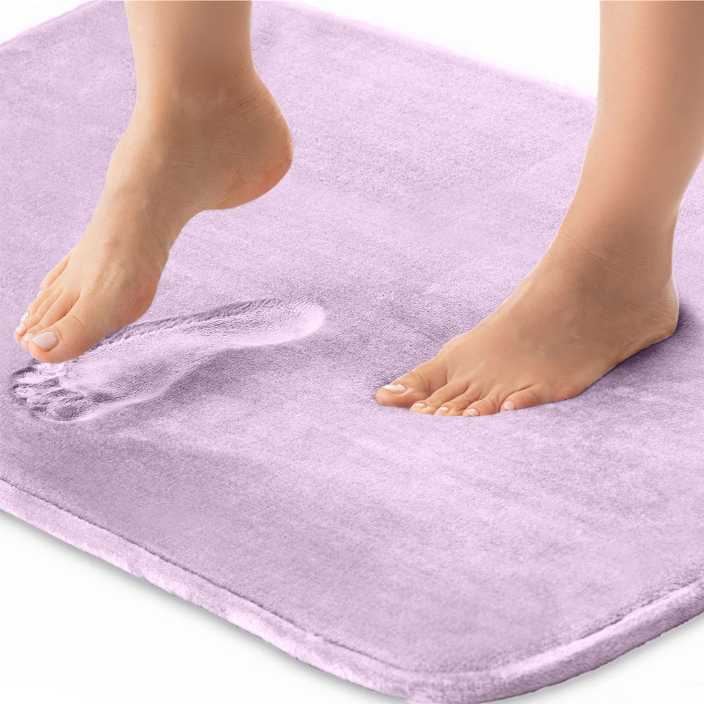 Memory Foam Bath Mat  Gorilla Grip Soft Purple 24" x 17" 