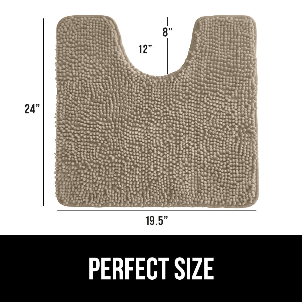 Set of 2 Chenille Bath Rug Gorilla Grip