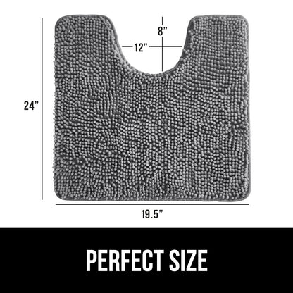 Set of 2 Chenille Bath Rug Gorilla Grip