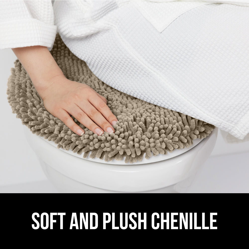 Chenille Toilet Lid Cover Gorilla Grip