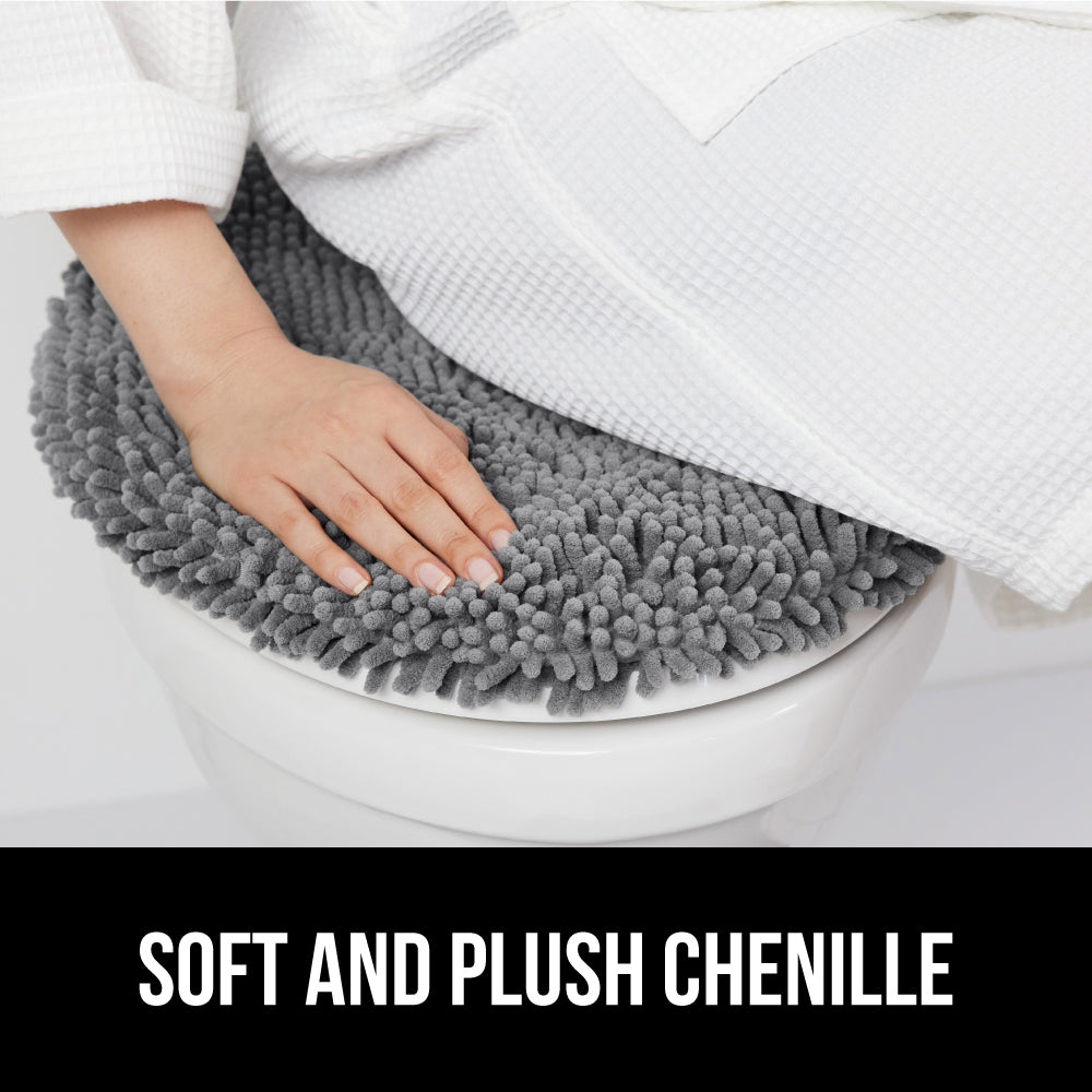 Chenille Toilet Lid Cover