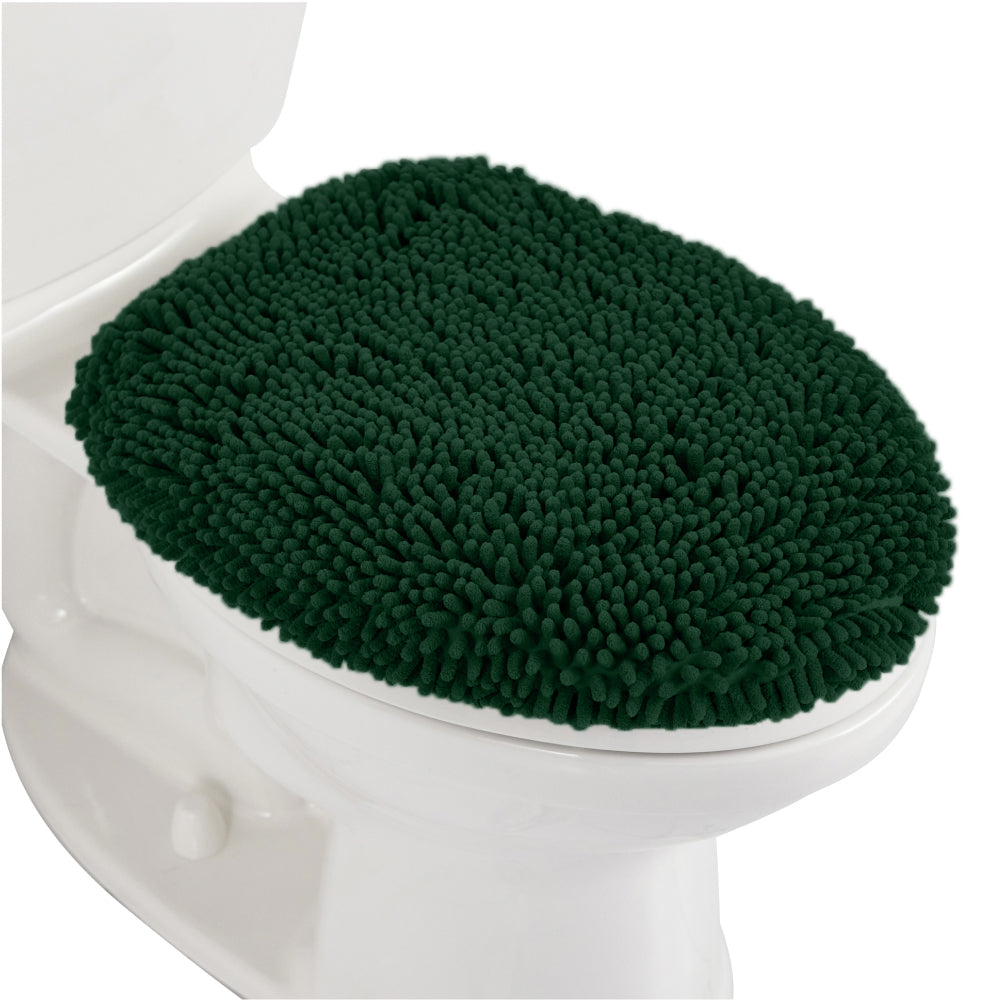 Chenille Toilet Lid Cover Gorilla Grip Hunter Green