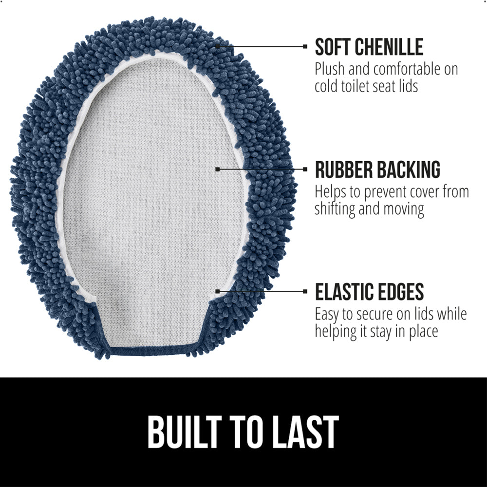 Chenille Toilet Lid Cover