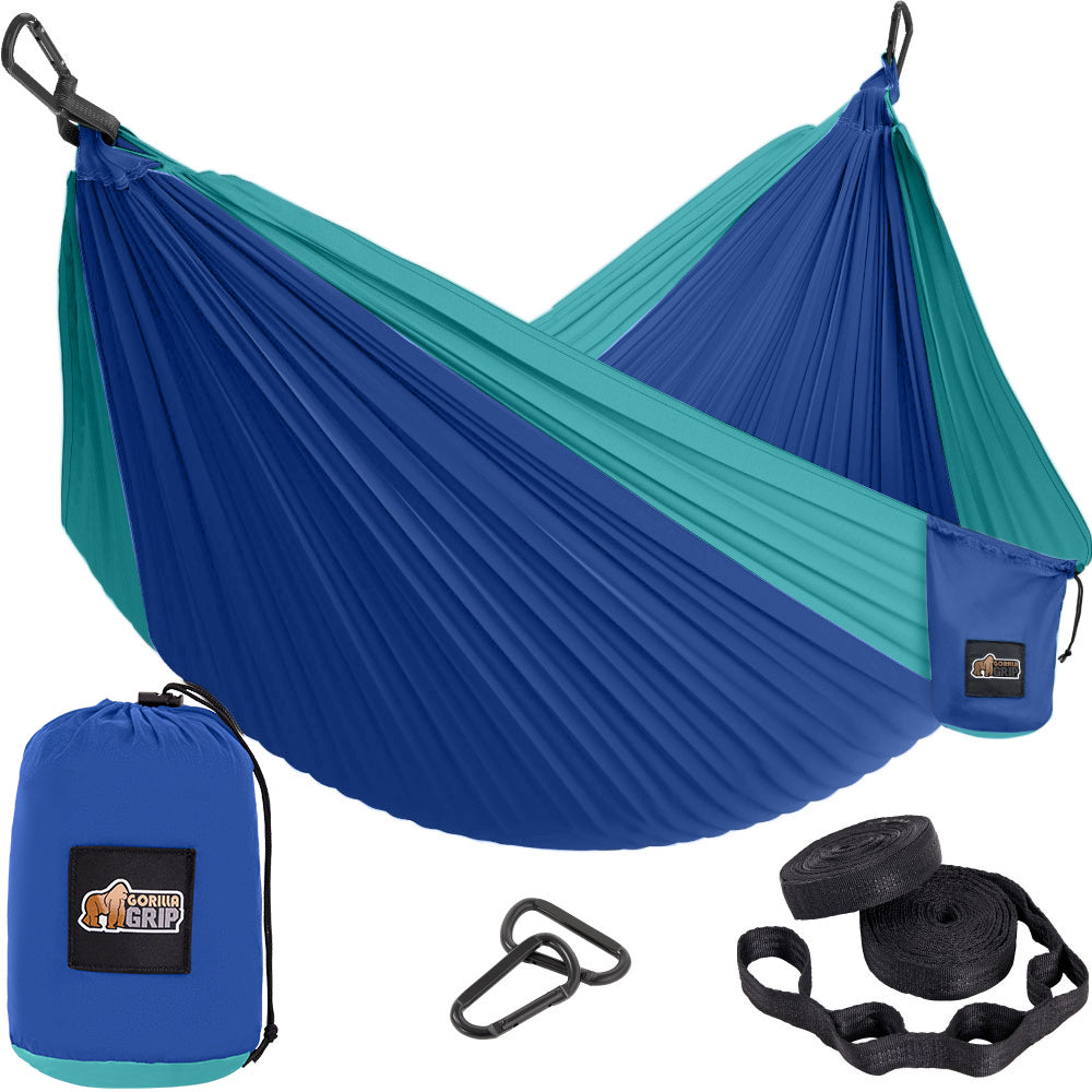 Camping Hammock Gorilla Grip Dark Blue/Light Blue Single (9' x 4.5')