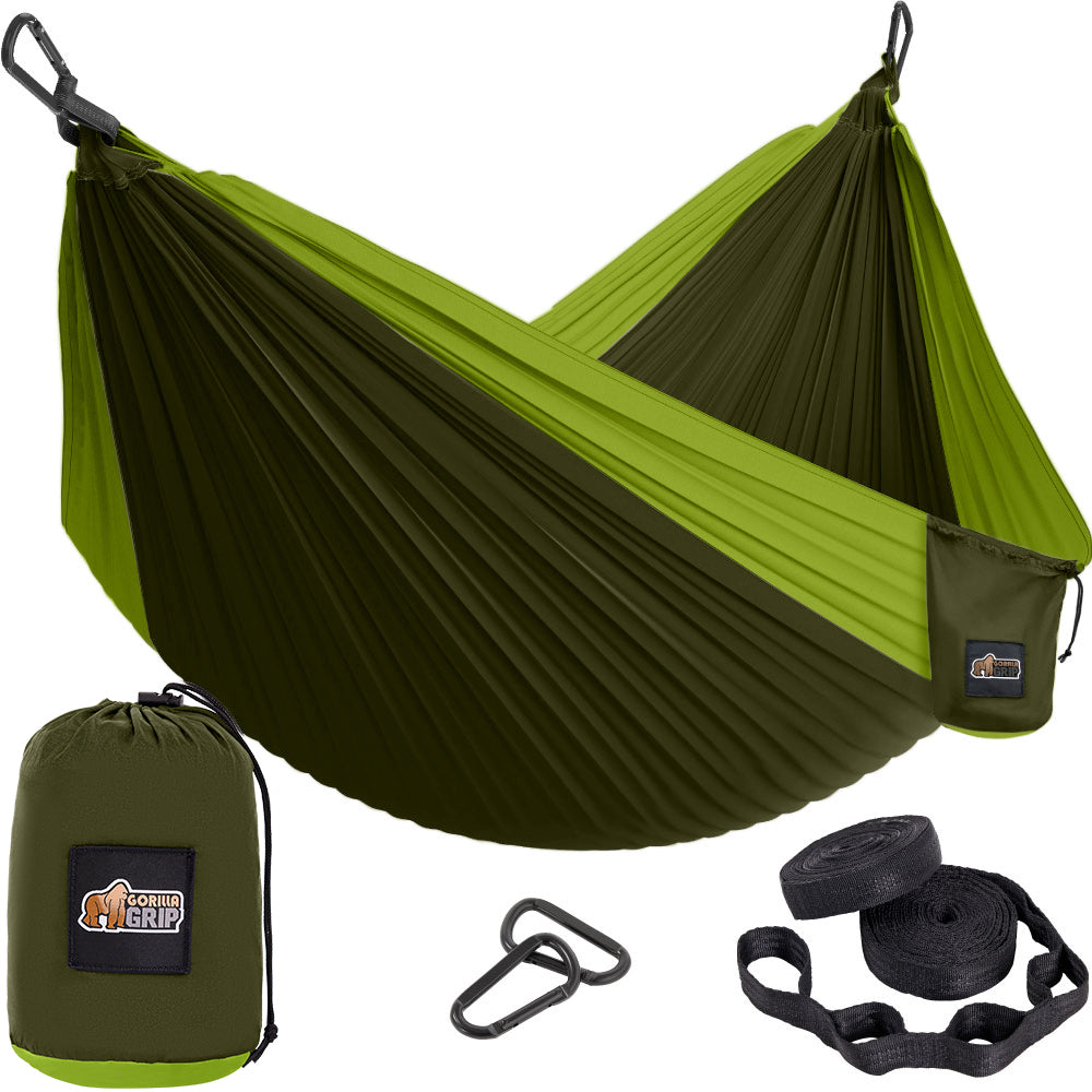 Camping Hammock Gorilla Grip Dark Green/Light Green Single (9' x 4.5')