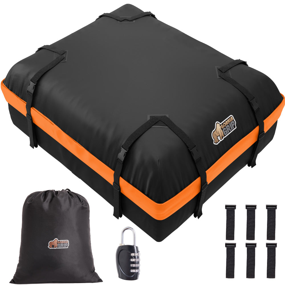 Car Roof Storage Bag  Gorilla Grip Orange 15 Cubic Feet 