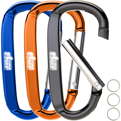 Carabiners Gorilla Grip Black/Orange/Blue 3