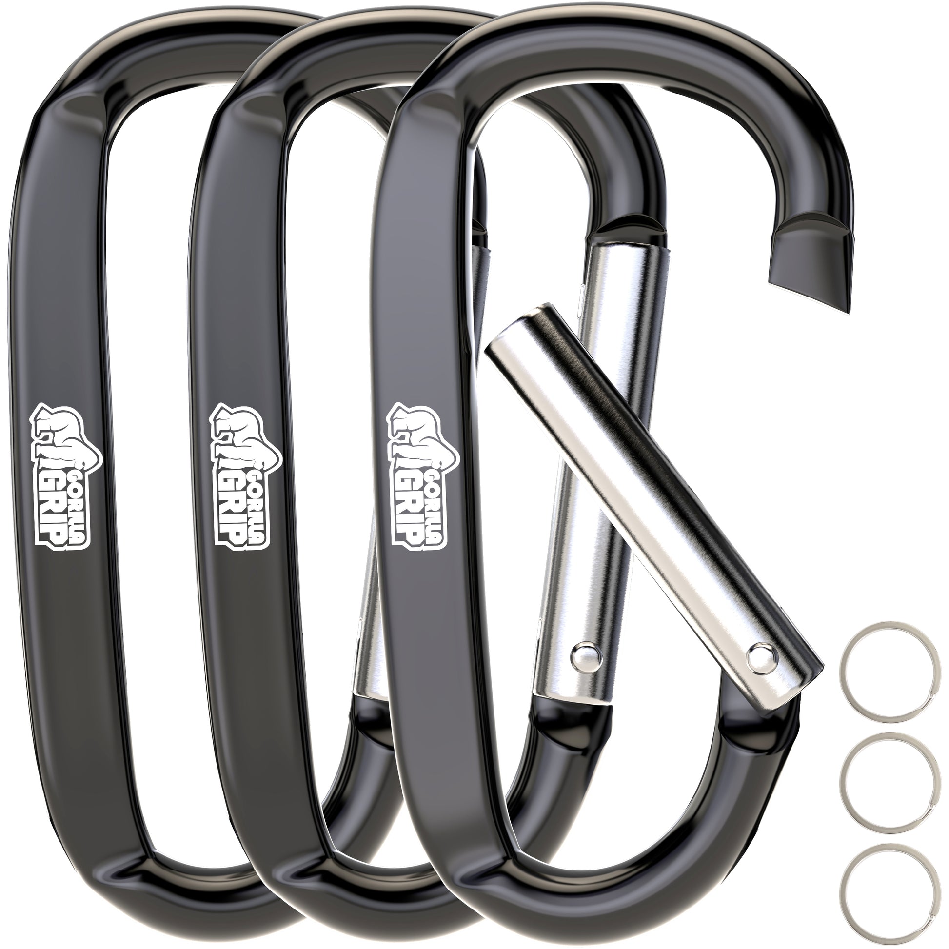 Carabiners Gorilla Grip Black 3