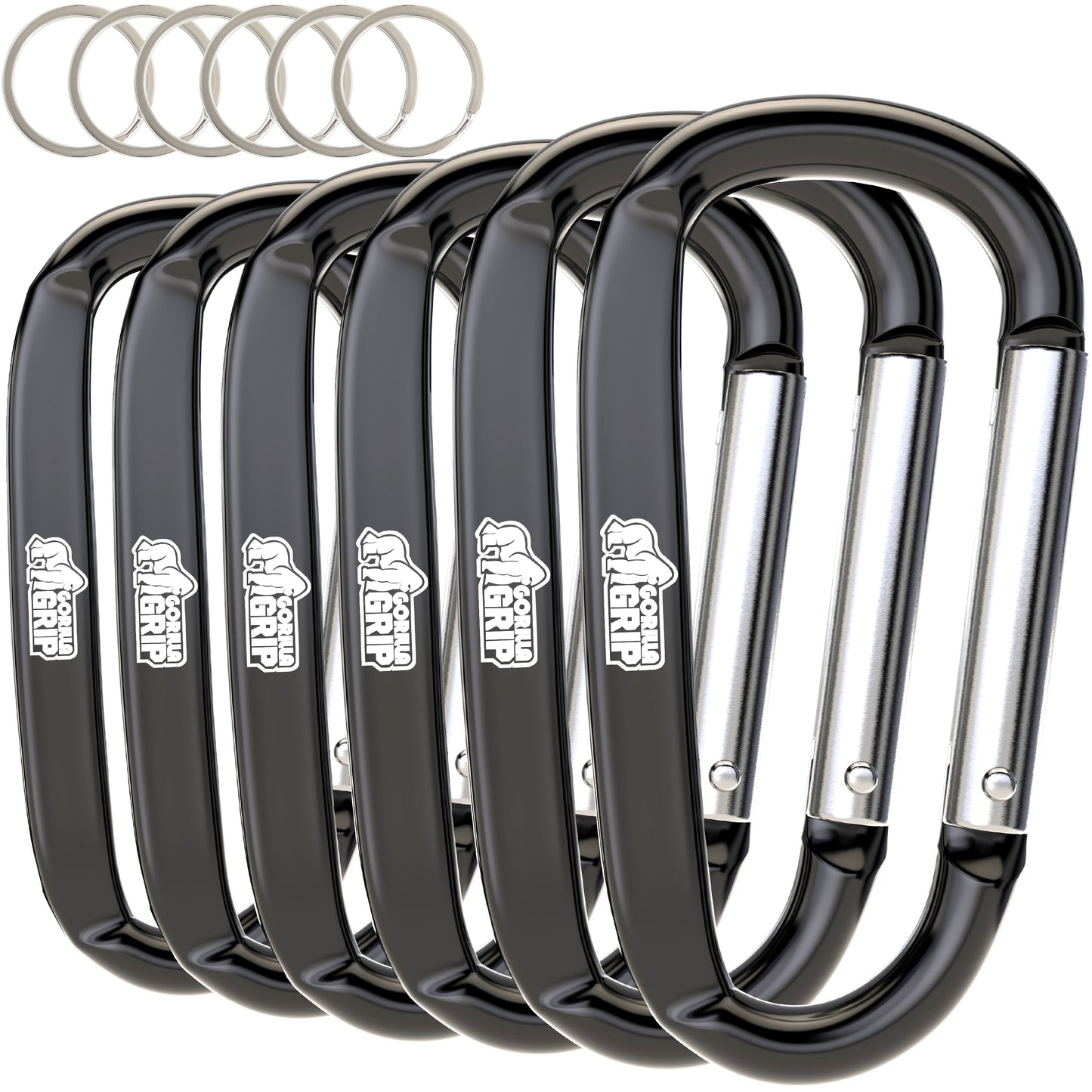 Carabiners Gorilla Grip Black 6