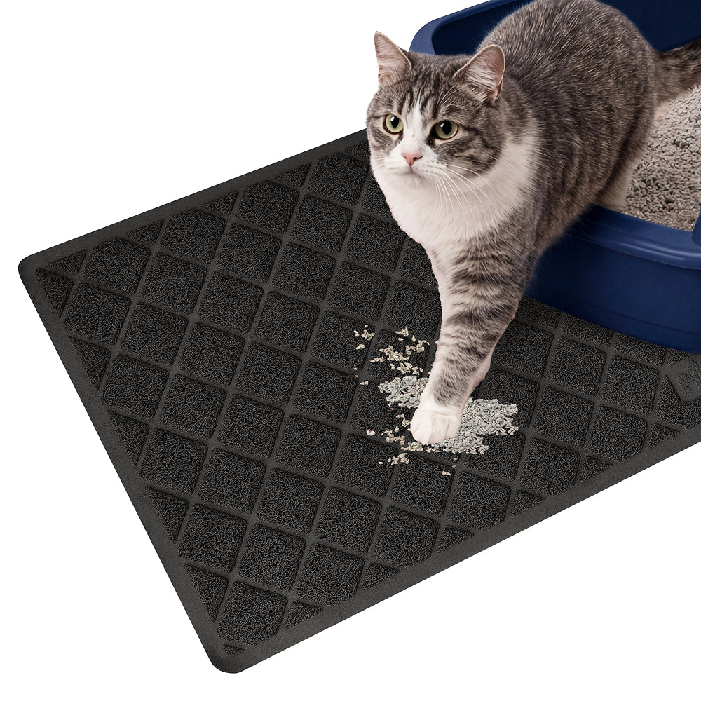Cat Litter Mat Gorilla Grip Black 24" x 17"