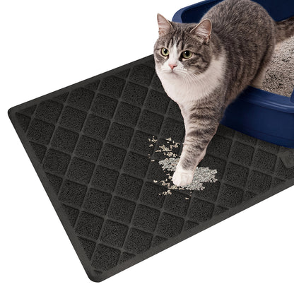 Cat Litter Mat Gorilla Grip Black 24" x 17"