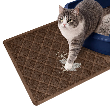 Cat Litter Mat Gorilla Grip Brown 24" x 17"