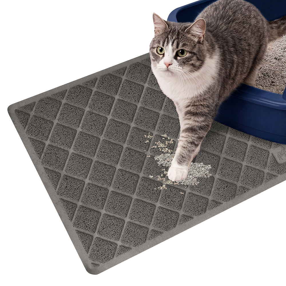 Cat Litter Mat Gorilla Grip Charcoal 24" x 17"