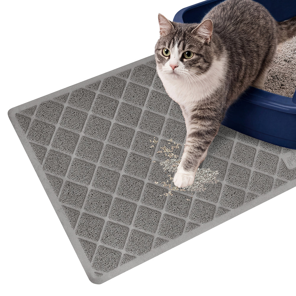 Cat Litter Mat Gorilla Grip Gray 24" x 17"