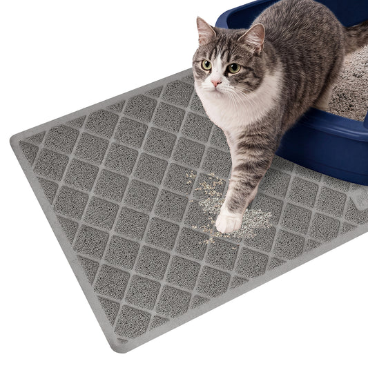 Cat Litter Mat Gorilla Grip Gray 24" x 17"