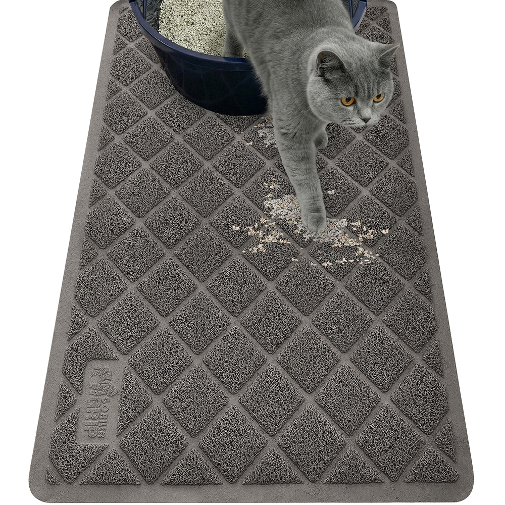 Cat Litter Mat Gorilla Grip Charcoal 30" x 20"