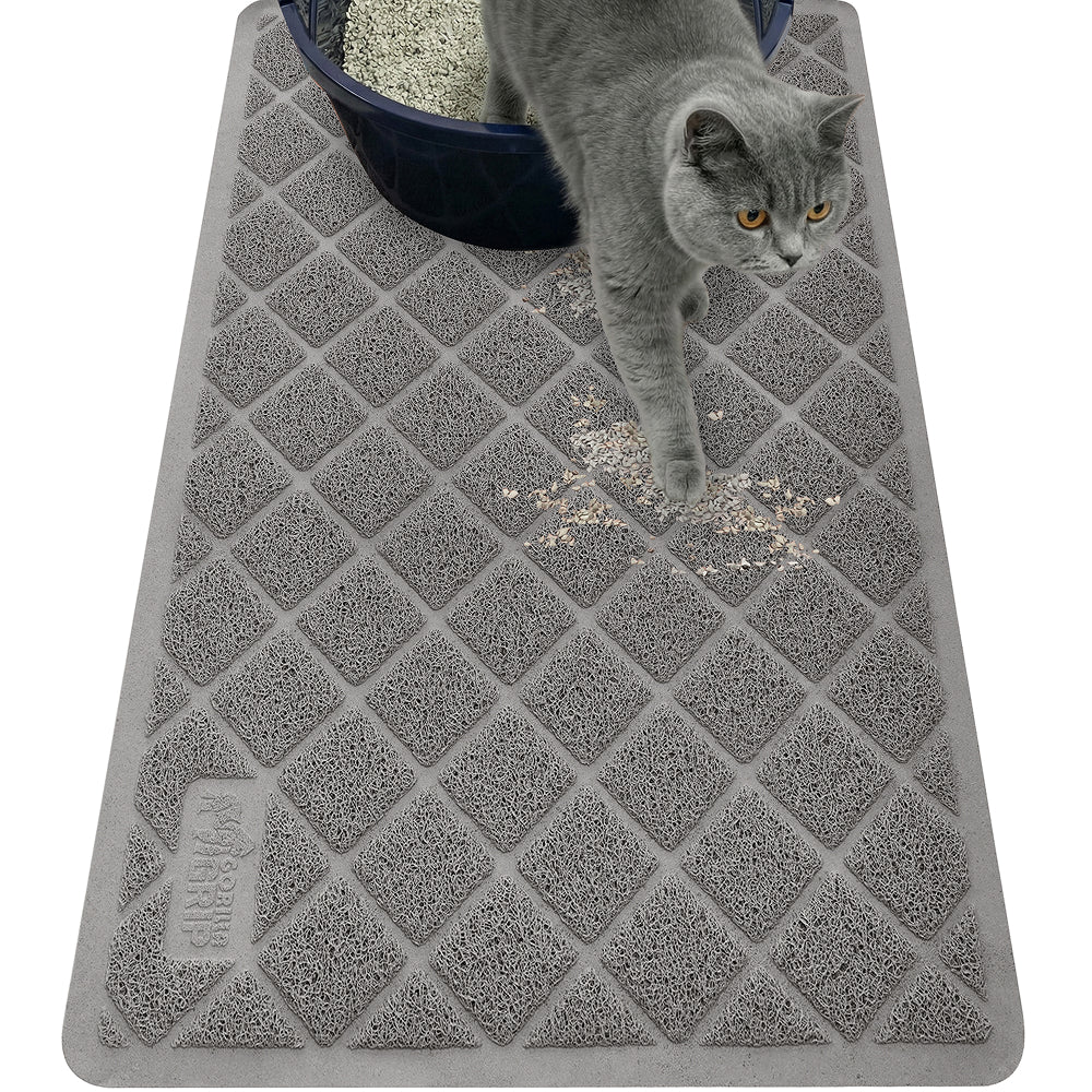 Cat Litter Mat Gorilla Grip Gray 30" x 20"