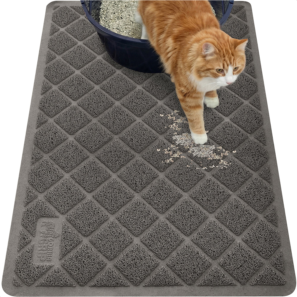 Cat Litter Mat Gorilla Grip Charcoal 35" x 23"